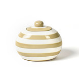 happy everything Neutral Stripe Mini Cookie Jar