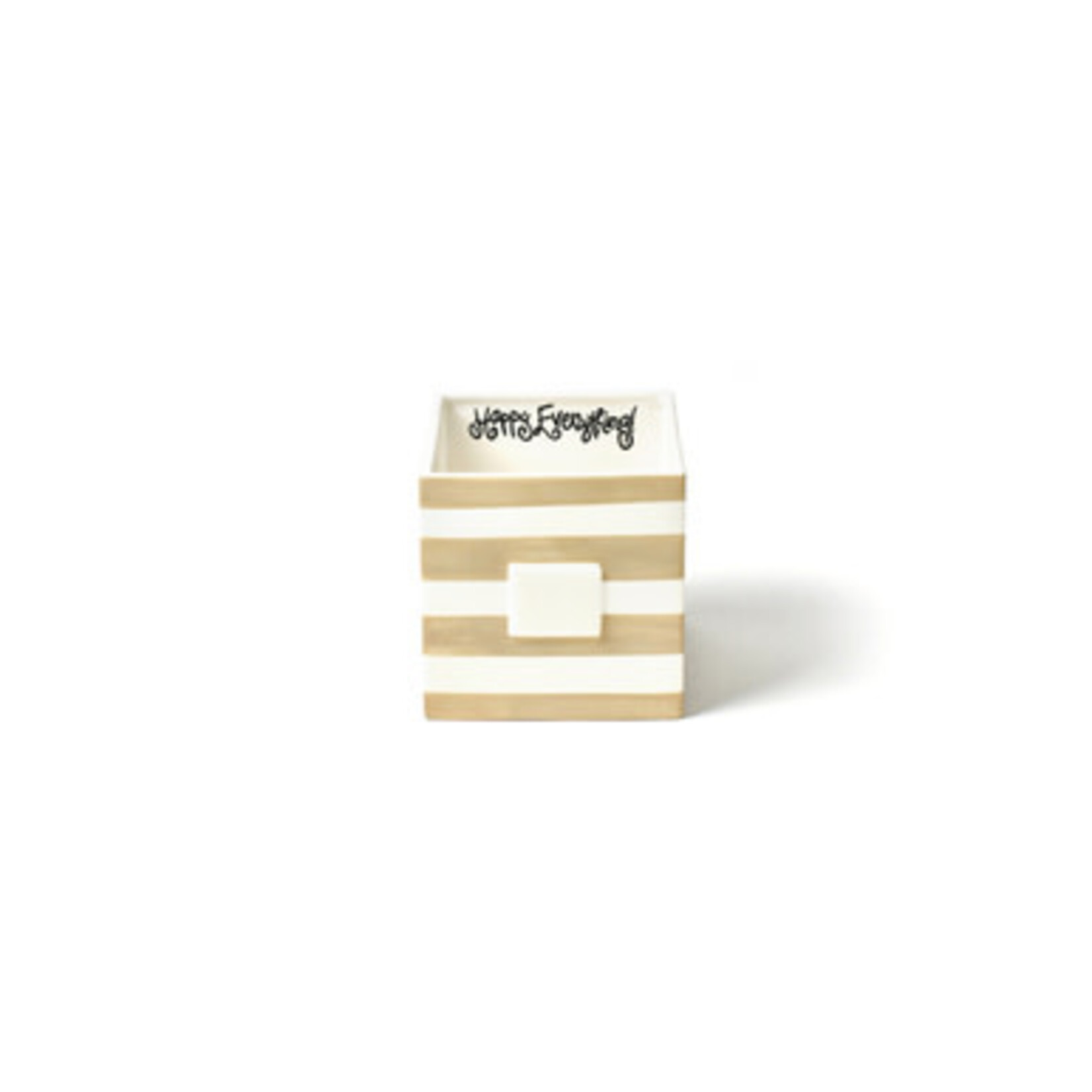 happy everything neutral stripe medium mini nesting cube
