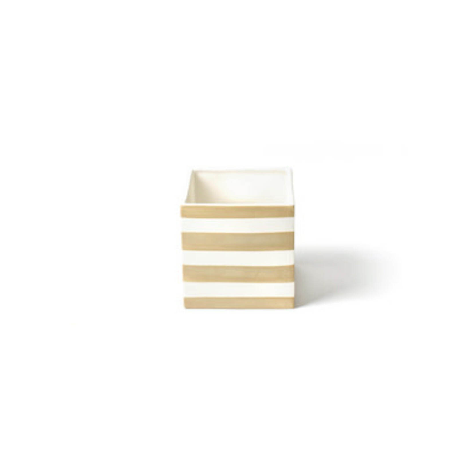 happy everything neutral stripe medium mini nesting cube