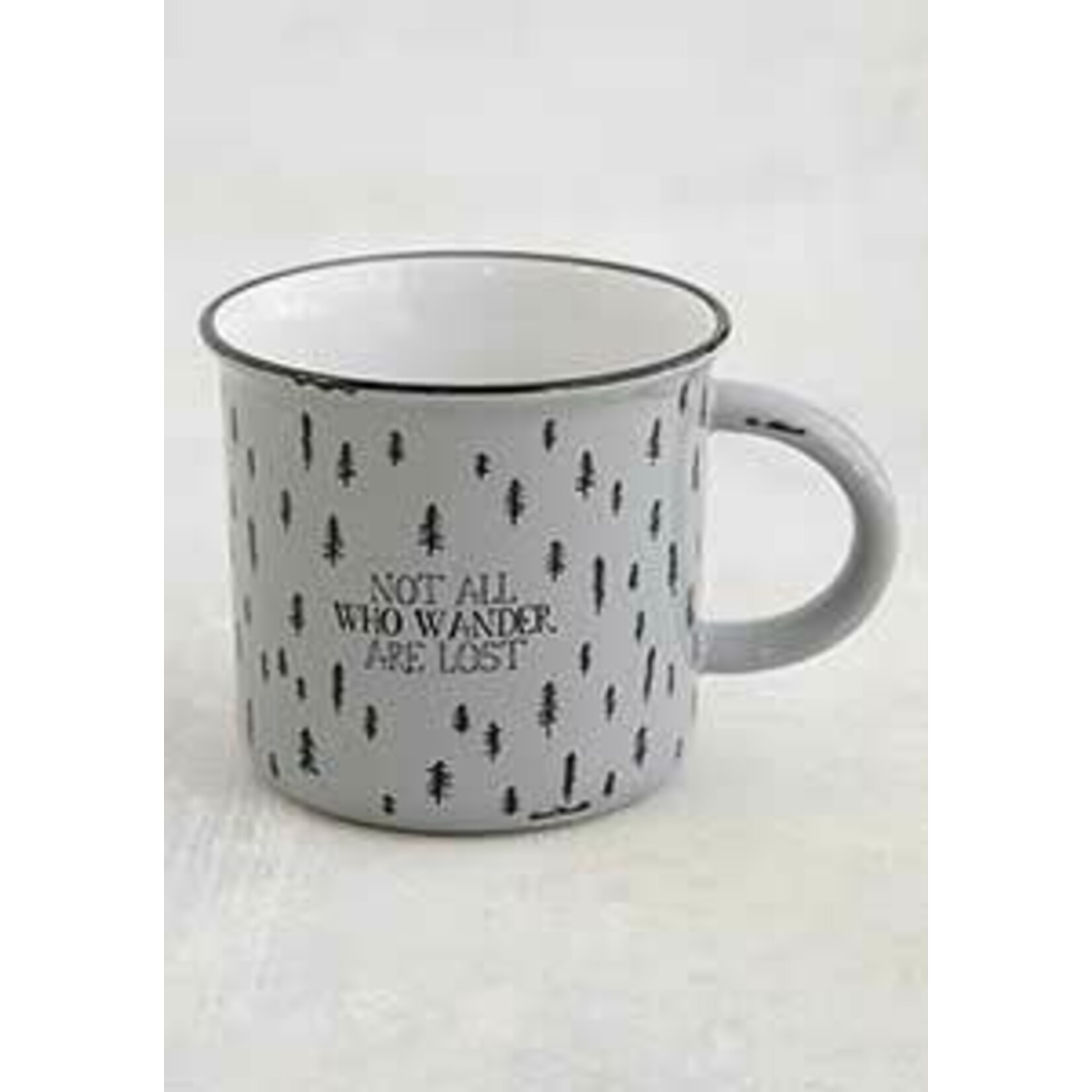 natural life not all who wander camp mug