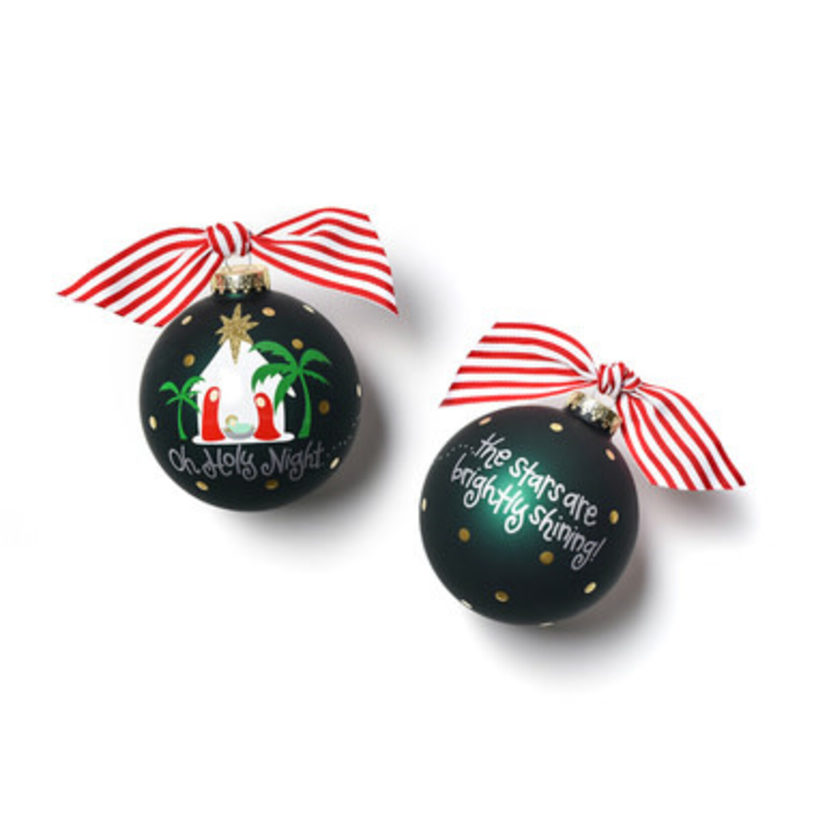 coton colors oh holy night glass ornament