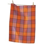 m. lynne designs orange & pink gingham tea towel