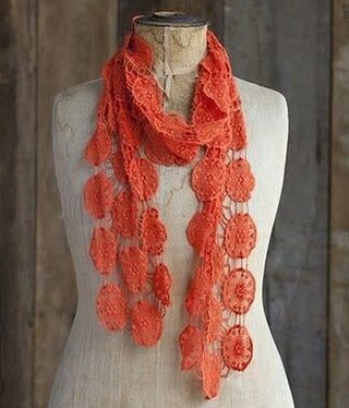 natural life Orange Bohemian Scarf