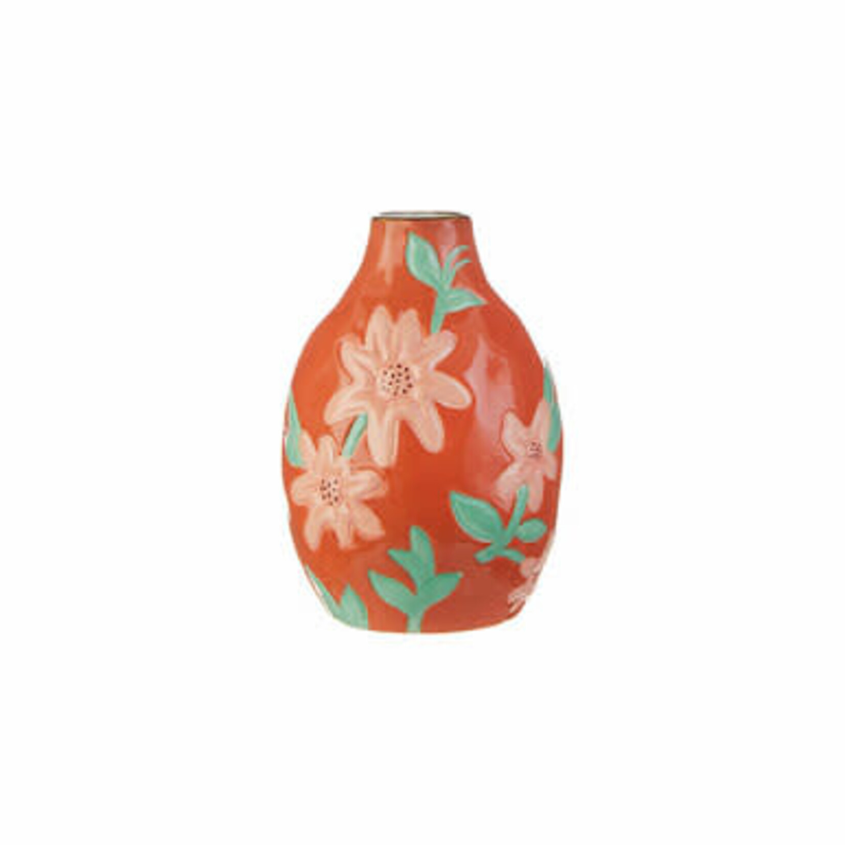 m. lynne designs orange floral vase