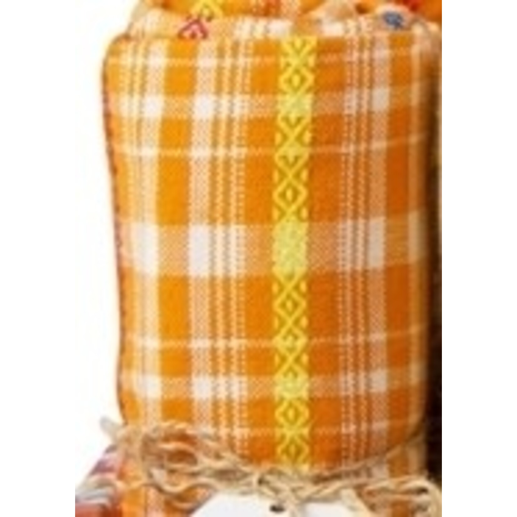 m. lynne designs orange madras tea towel