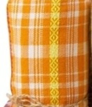 available at m. lynne designs Orange Madras Tea Towel