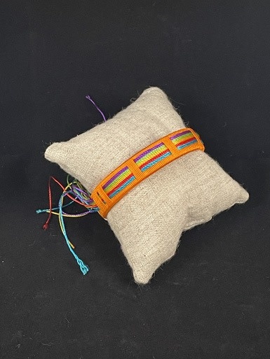 available at m. lynne designs Orange Wrapped Thread Cuff
