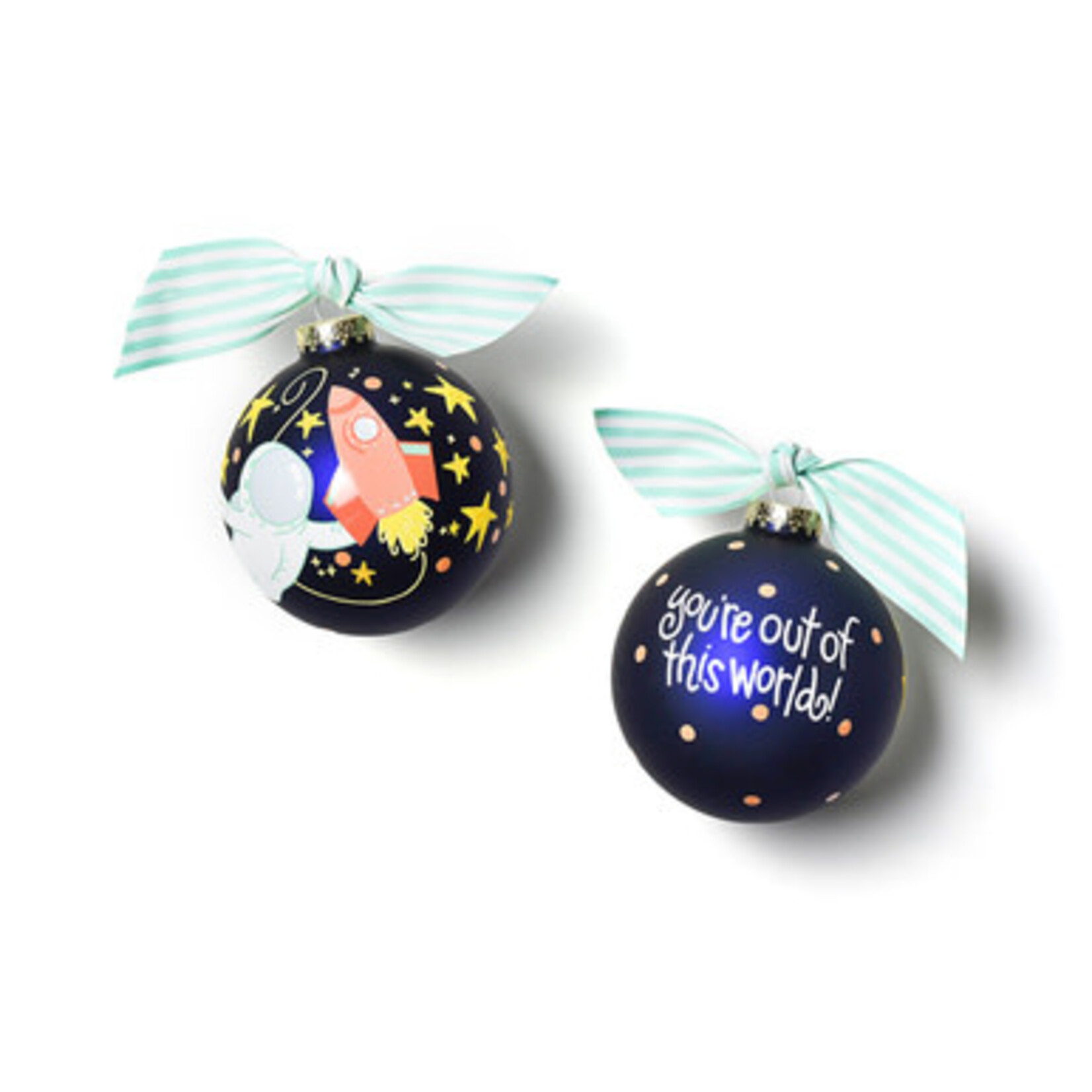 coton colors out in space glass ornament