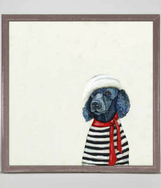 available at m. lynne designs Parisian Poodle Framed Canvas