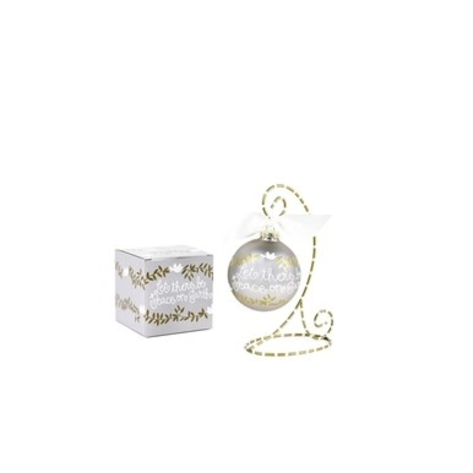 coton colors peace on earth glass ornament