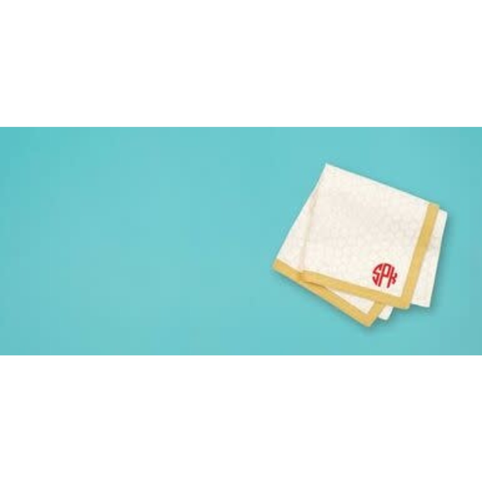 coton colors pebble white border band napkin