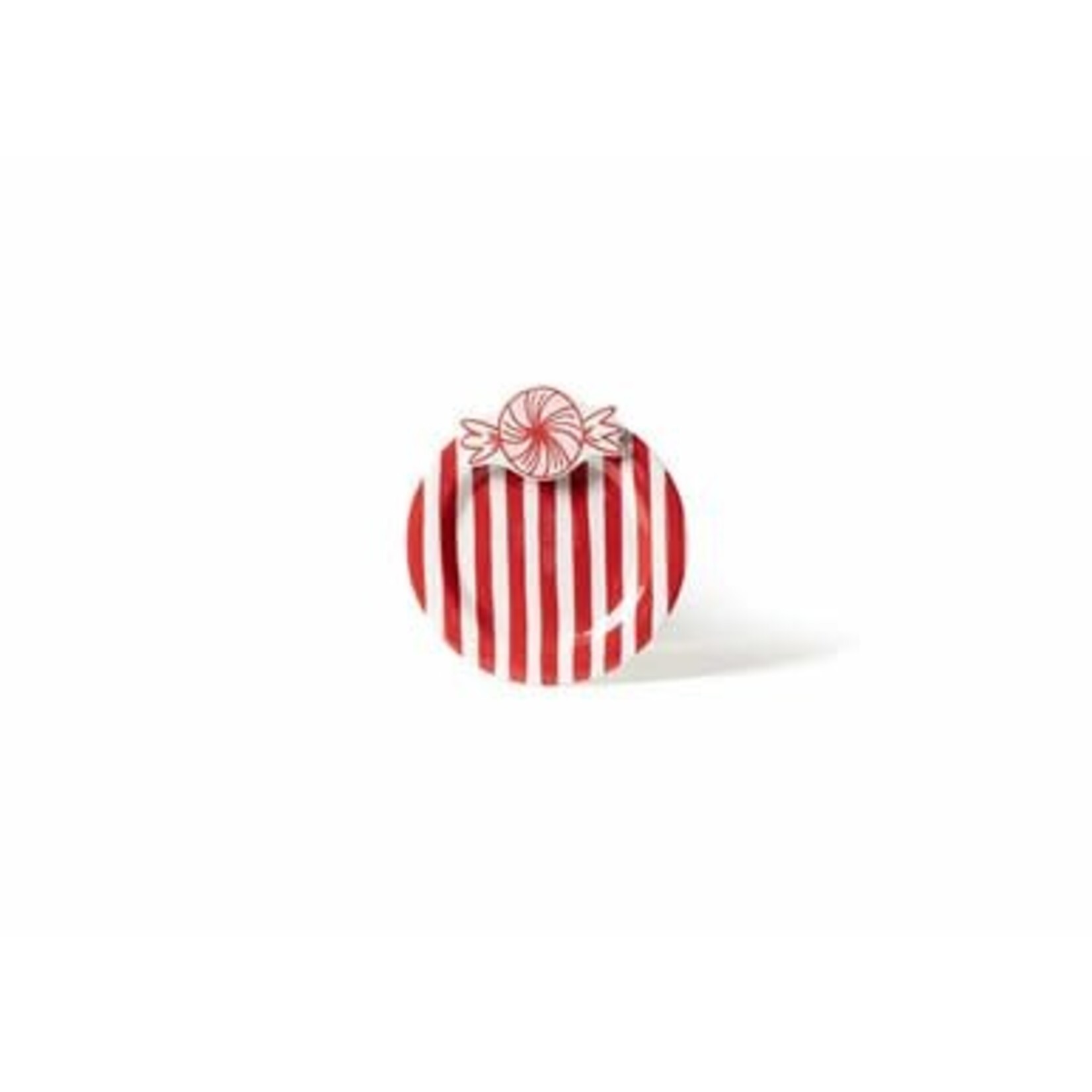 happy everything peppermint embellishment plate