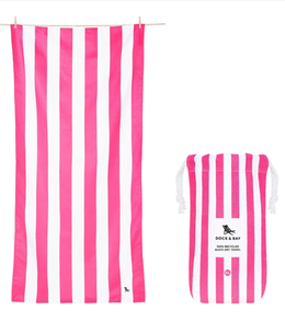 dock & bay Phi Phi Pink Cabana Quick Dry Towel, XL