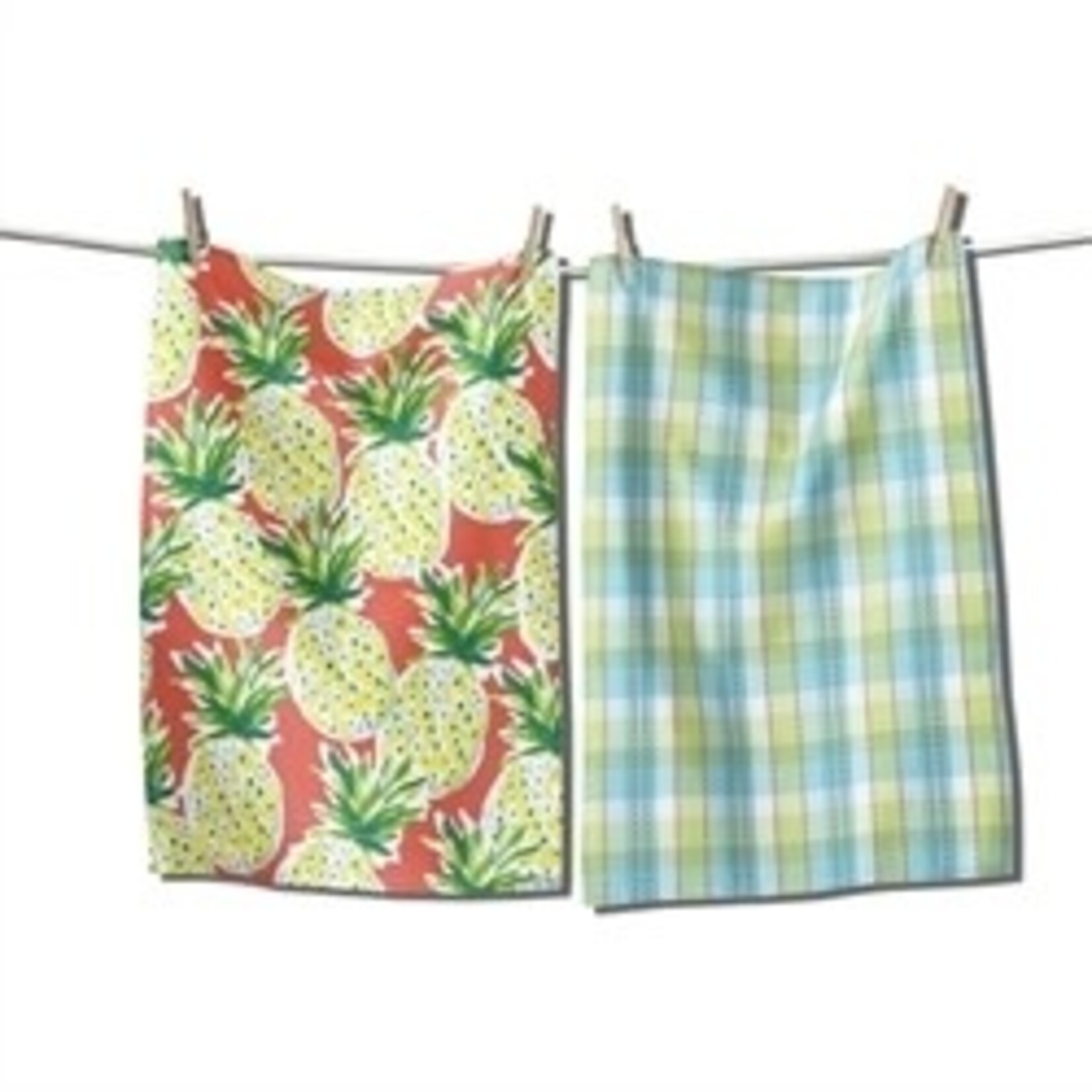 m. lynne designs pineapple set of two dishtowels