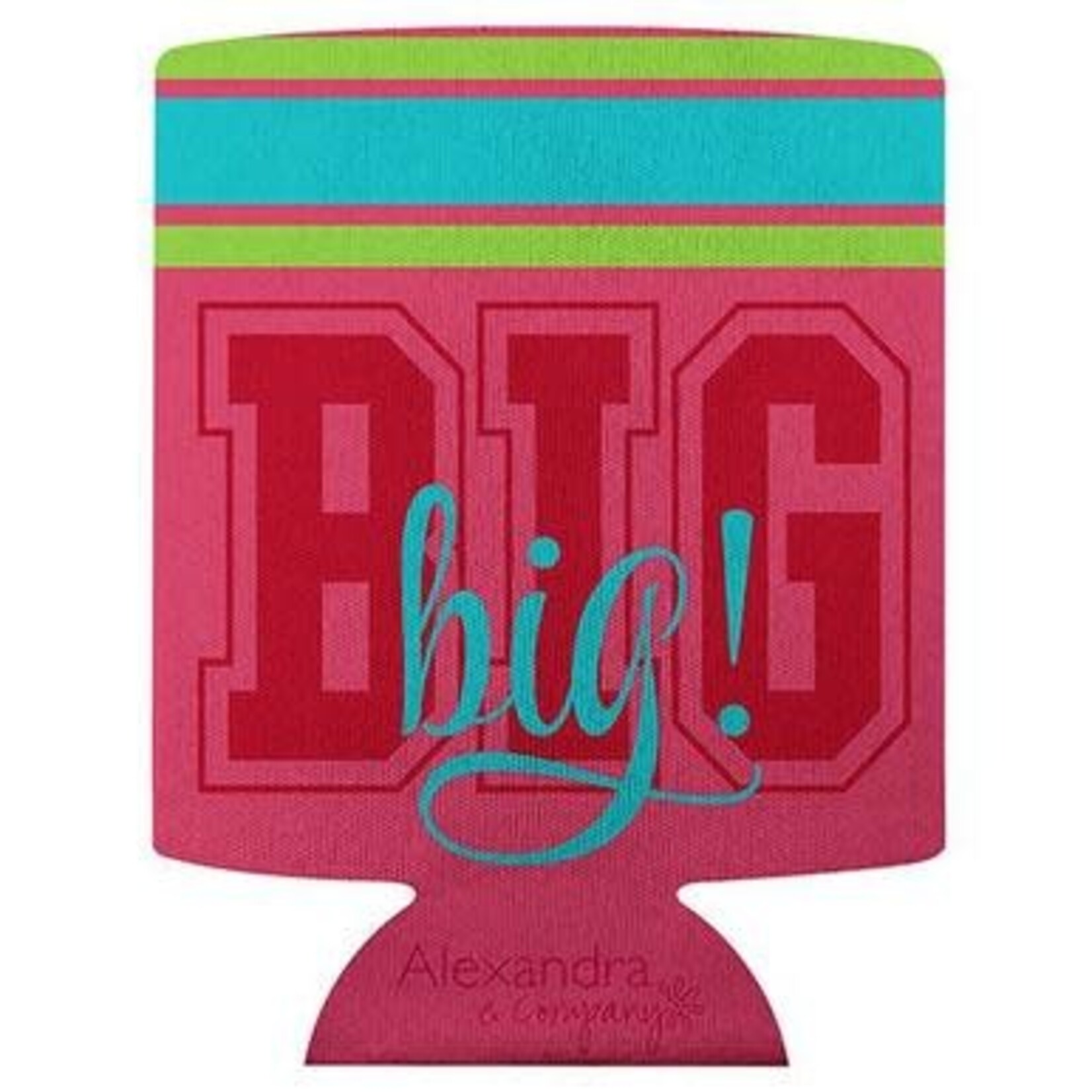 m. lynne designs pink big sis koozie