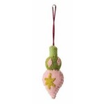 m. lynne designs pink geometric wool felt ornament