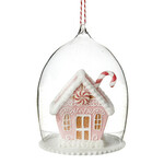 m. lynne designs pink gingerbread cloche ornament
