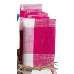 m. lynne designs pink gingham tea towel