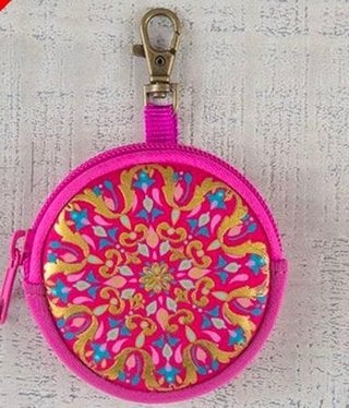 natural life Pink Gold Mandala Ear Bud Pouch