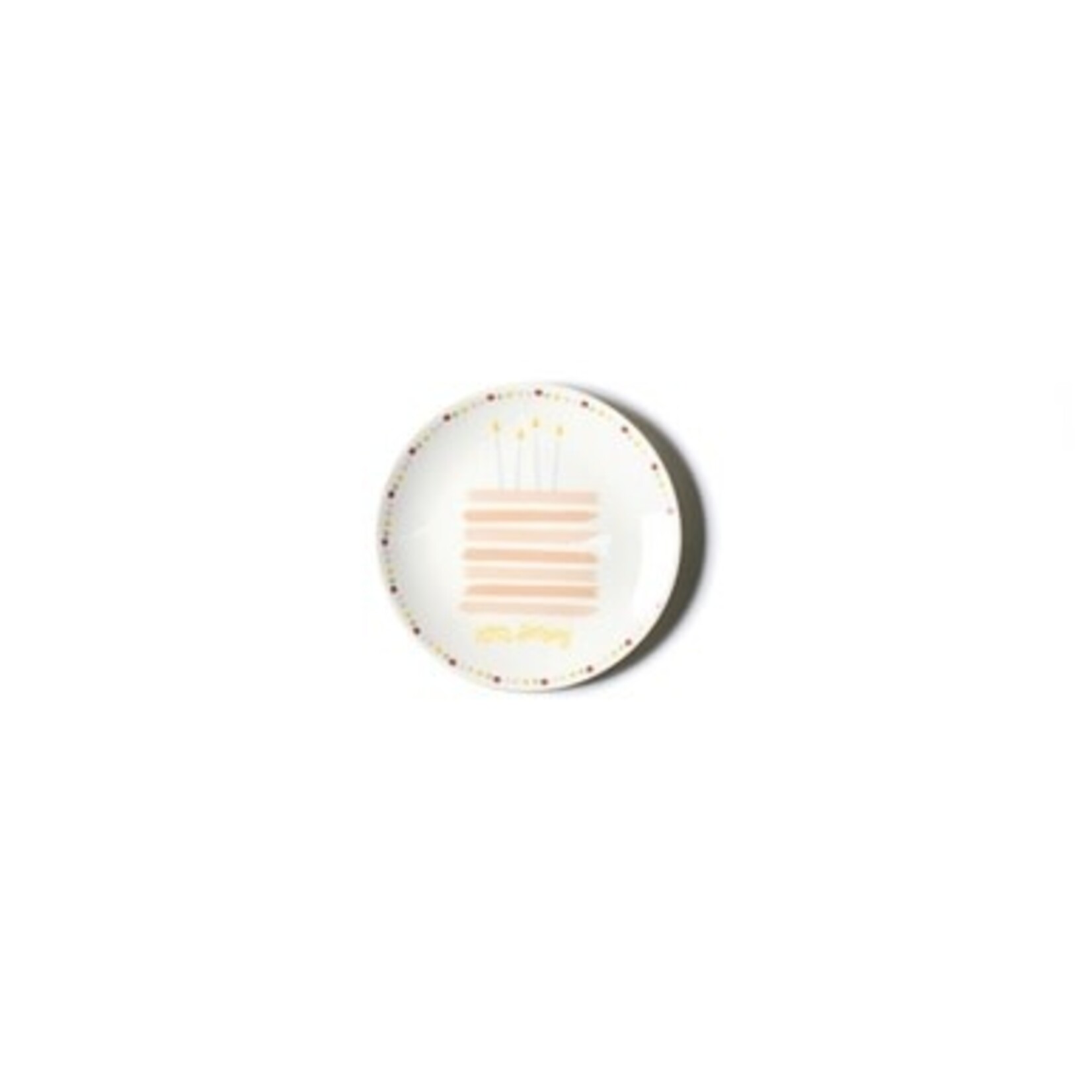 coton colors pink happy birthday cake salad plate