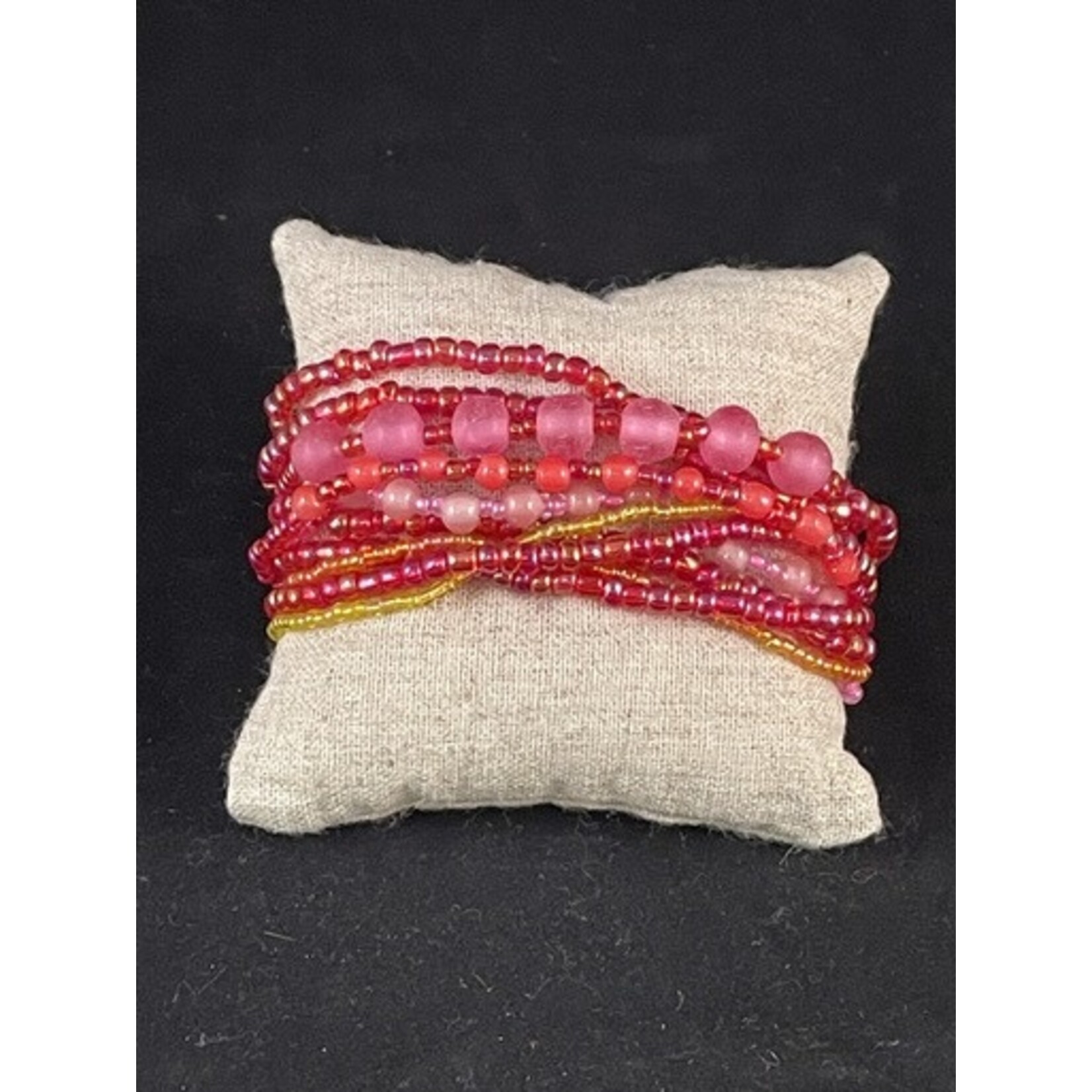 m. lynne designs pink summer elastic bracelet