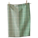 m. lynne designs plaid green tea towel