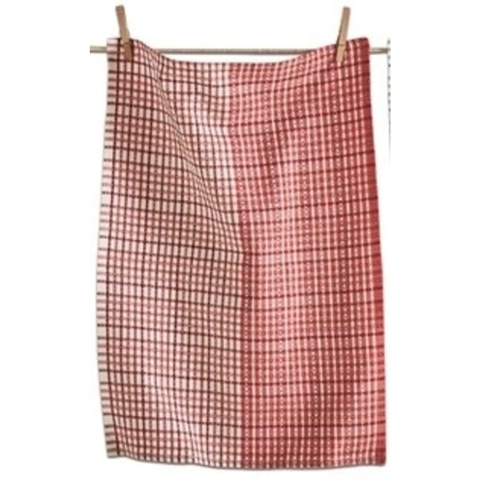 m. lynne designs plaid red tea towel