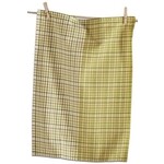 m. lynne designs plaid yellow tea towel