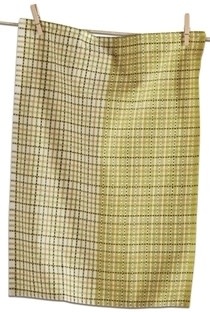 available at m. lynne designs Plaid Yellow Tea Towel