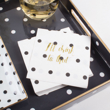 available at m. lynne designs Polka Dot Cocktail Napkin