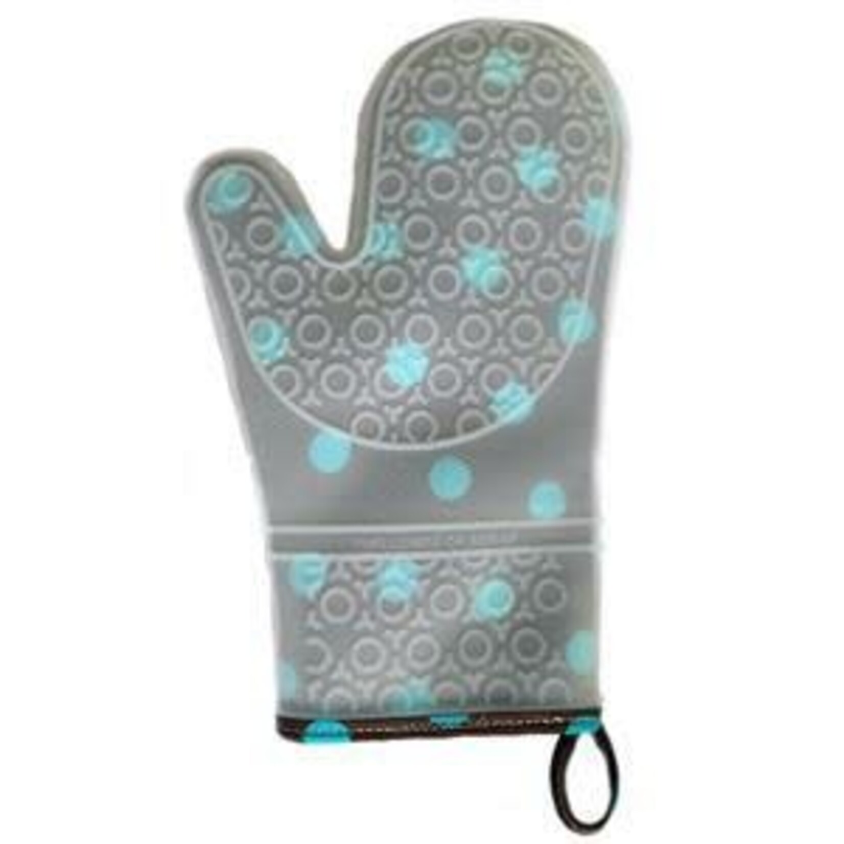 m. lynne designs polkadot turquoise silli mitt