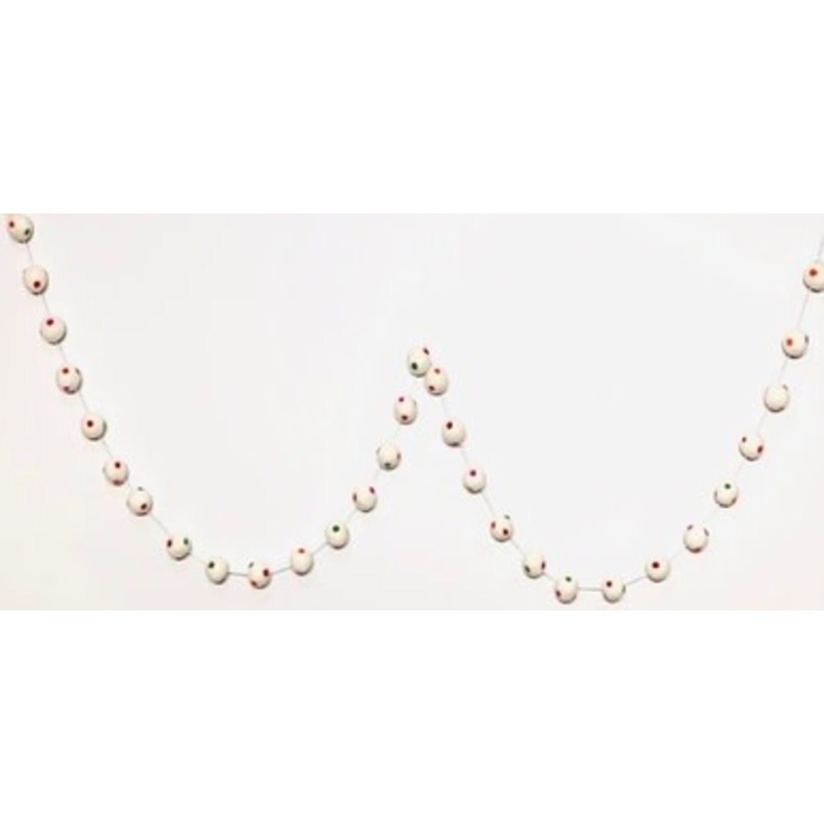 m. lynne designs polka dots cream pom pom felt garland