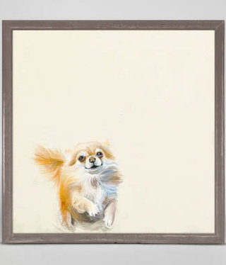 available at m. lynne designs pomeranian framed canvas