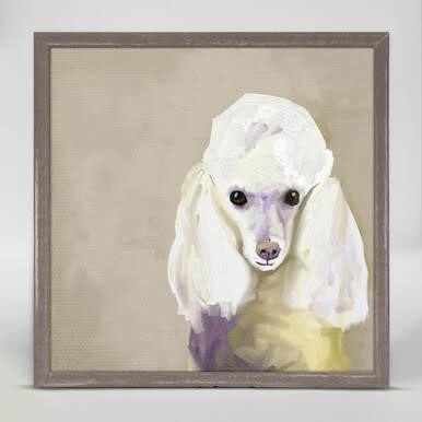 available at m. lynne designs Poodle Framed Canvas