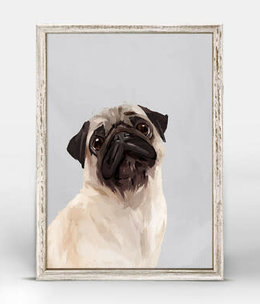 available at m. lynne designs puggy love framed canvas