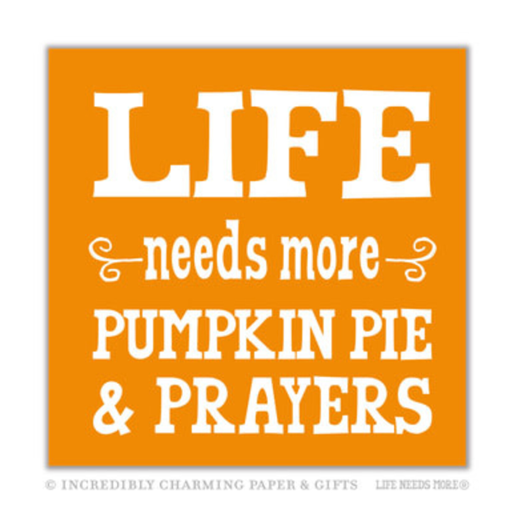 m. lynne designs pumpkin pie beverage napkin