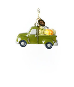 happy everything Pumpkin Truck Shaped Ornament