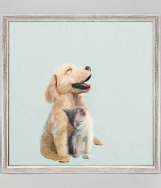 available at m. lynne designs Pup and Kit Framed Canvas