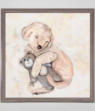 available at m. lynne designs puppy and bear framed canvas