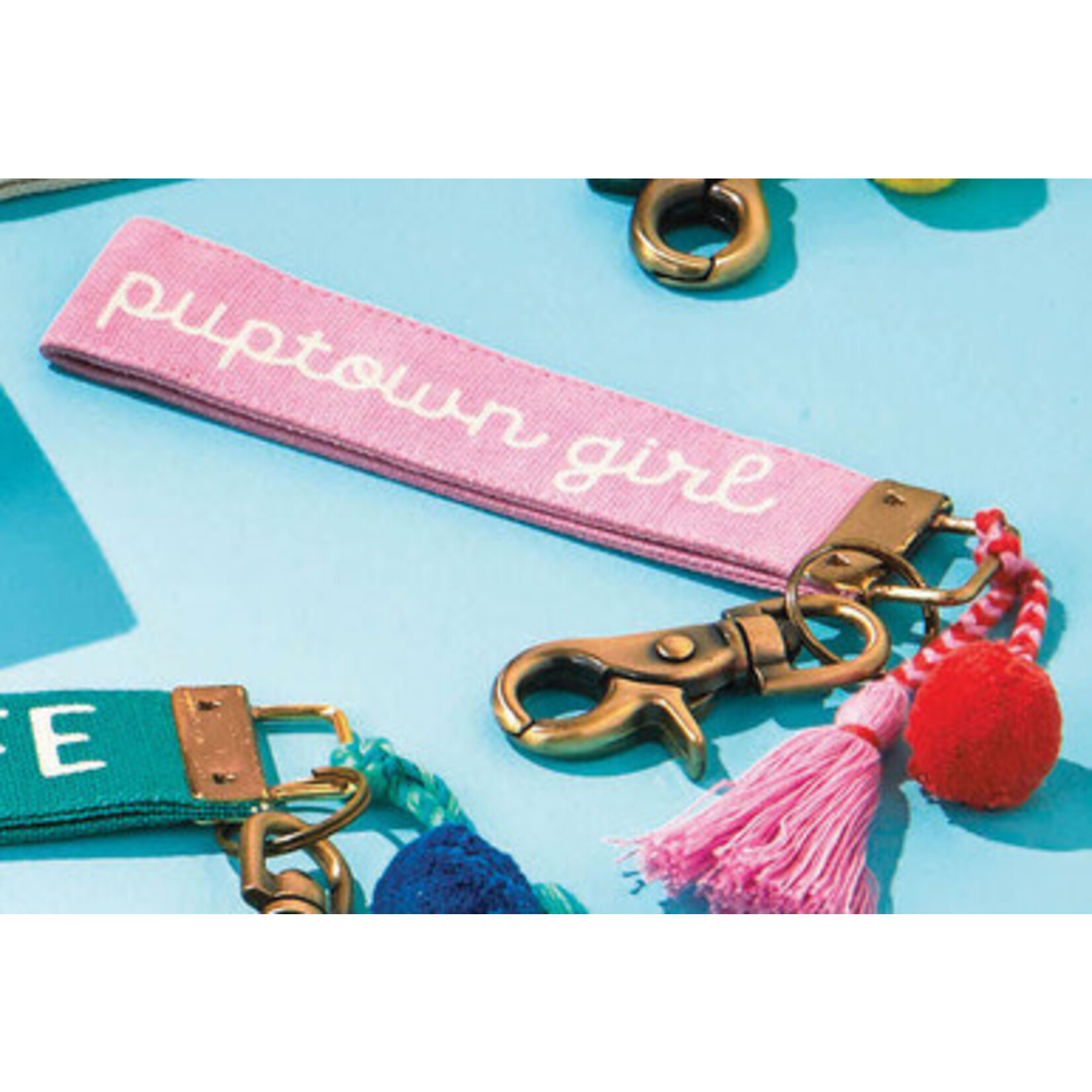 m. lynne designs puptown girl keychain