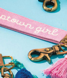 available at m. lynne designs Puptown Girl Keychain