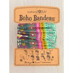 natural life quatrefoil green stripe print boho bandeau