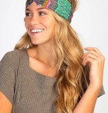 natural life Quatrefoil Green Stripe Print Boho Bandeau