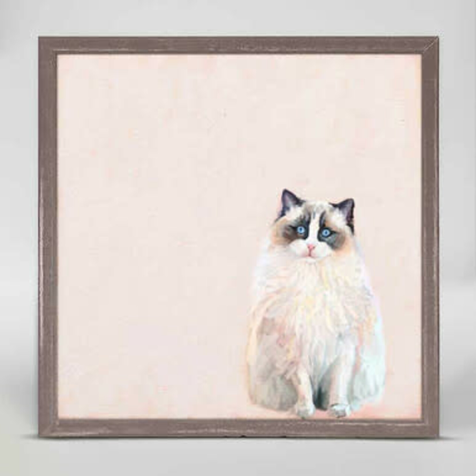m. lynne designs ragdoll cat framed canvas