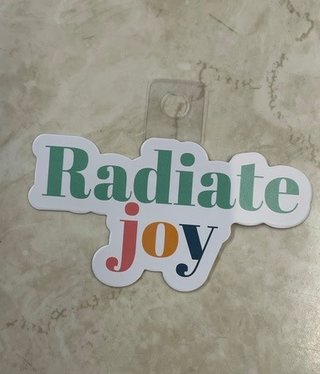 available at m. lynne designs Radiate Joy Sticker