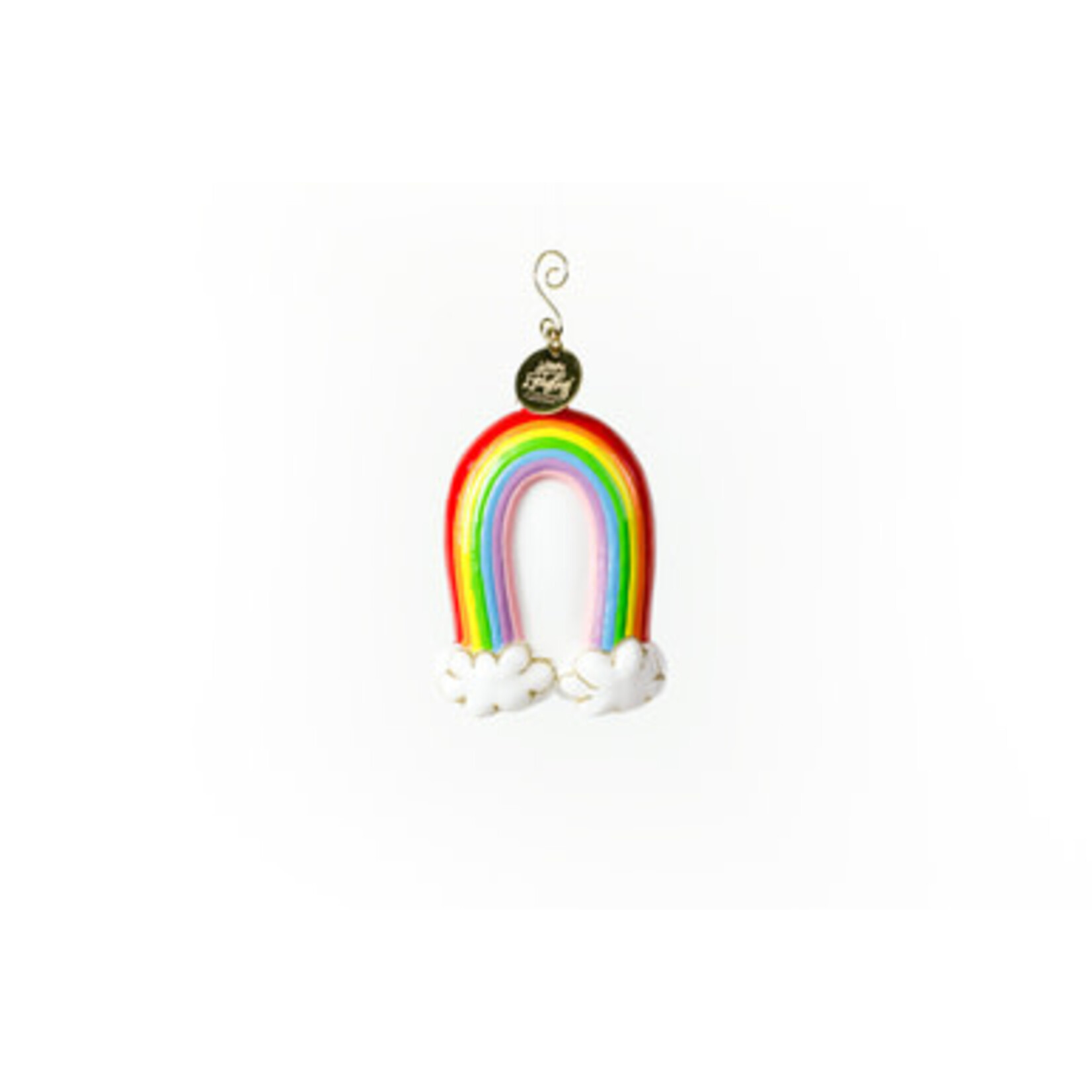 happy everything rainbow shaped ornament