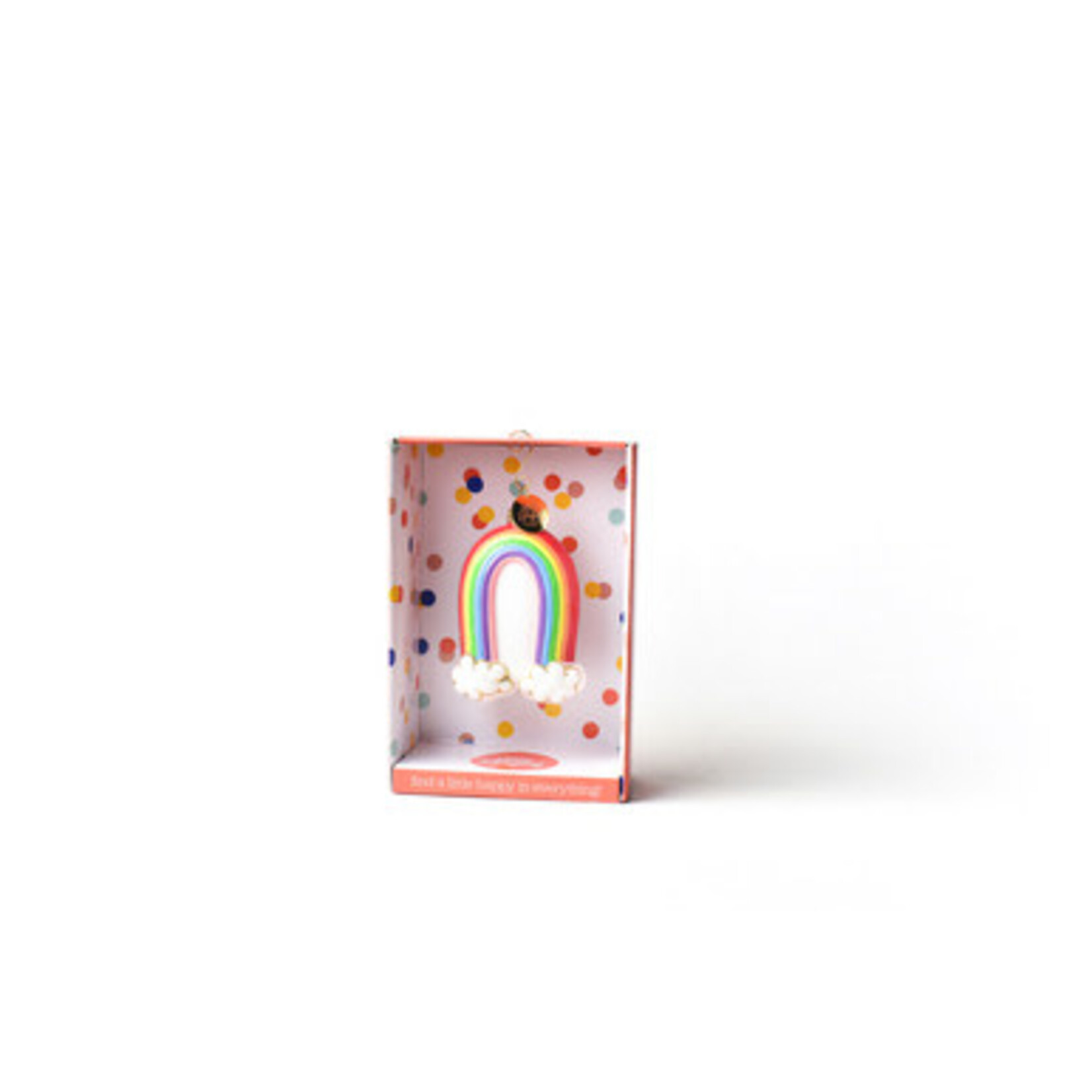 happy everything rainbow shaped ornament