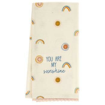 available at m. lynne designs Rainbow Tea Towel