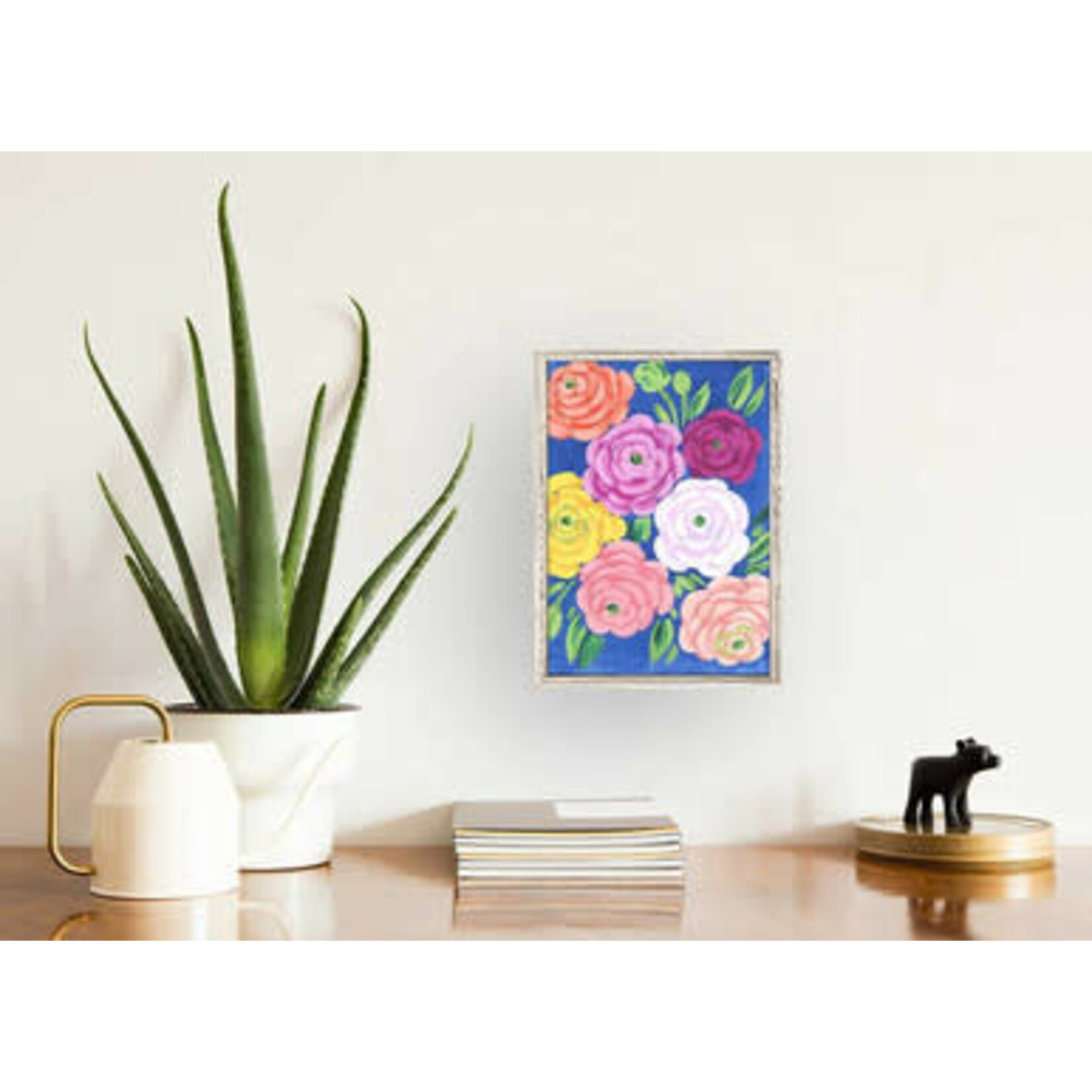 m. lynne designs ranunculus framed canvas