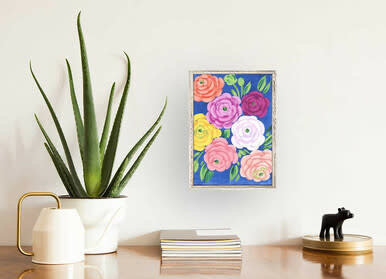 available at m. lynne designs Ranunculus Framed Canvas